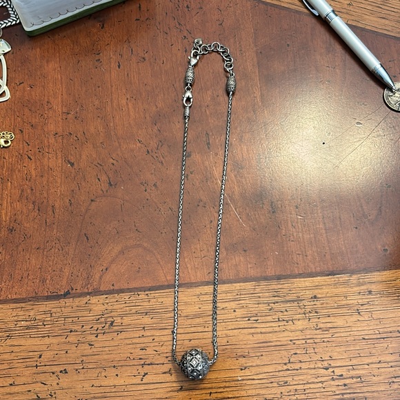 Brighton Calypso Super Bead Black Silver Crystal Necklace Chain Adjustable - Picture 4 of 4